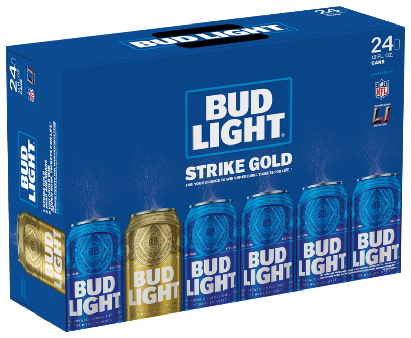 Strike Gold With Bud Light For A Chance To Win Super Bowl Tickets For