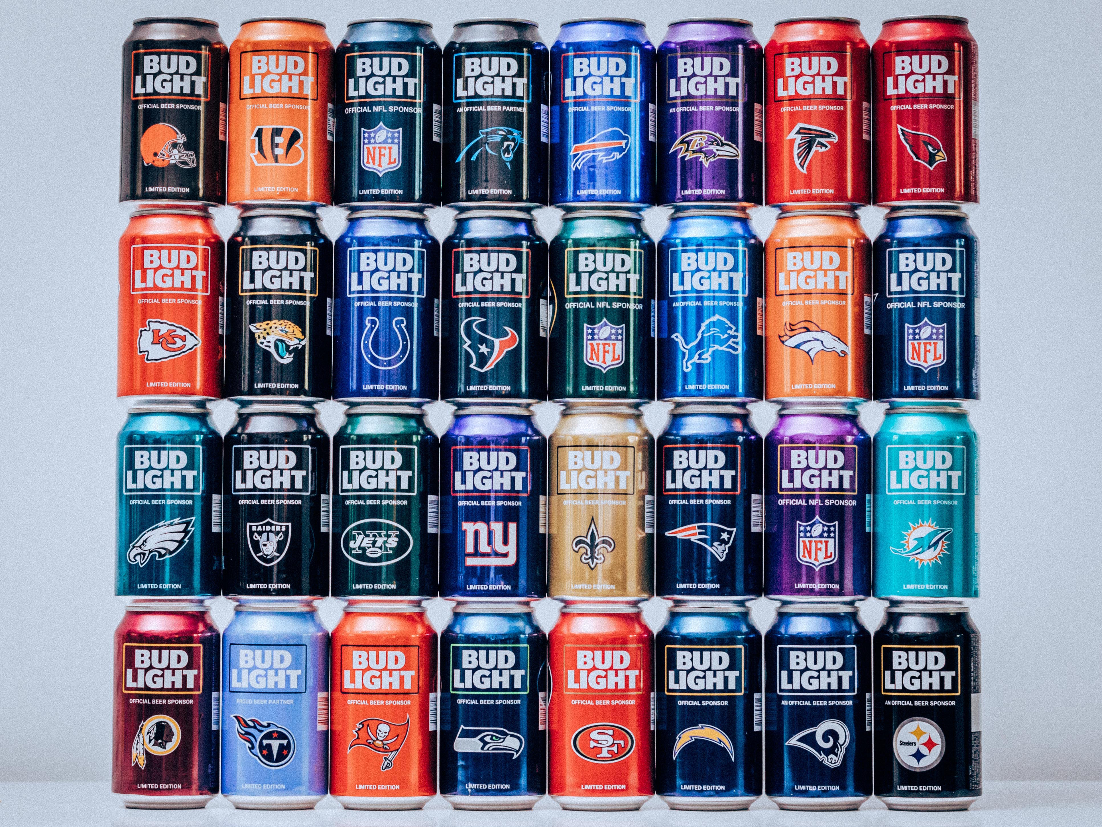 bud light nfl beer cans