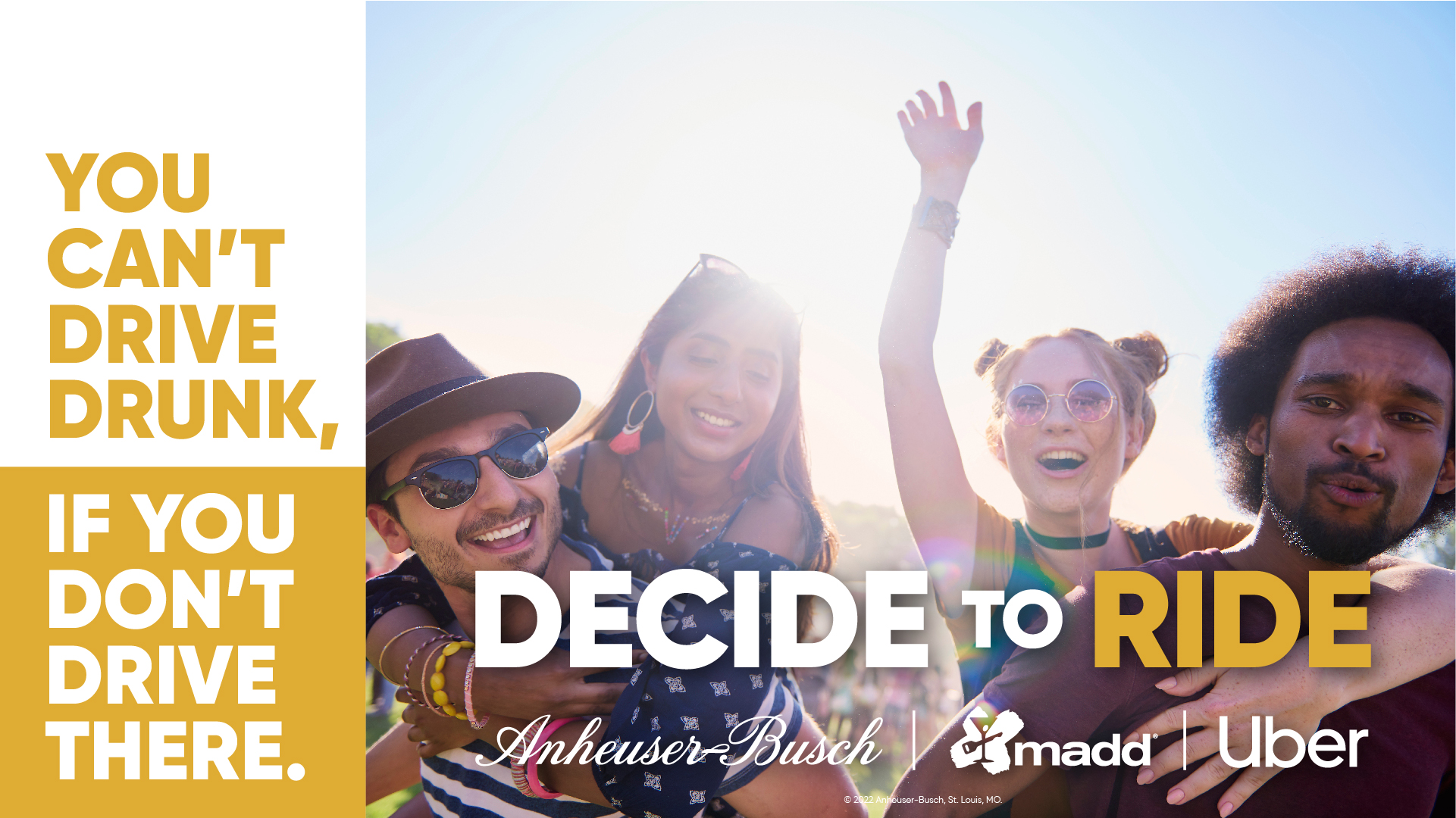 Anheuser-Busch, MADD and Uber Partner to Help Prevent Drunk Driving in Washington, D.C. this Summer Through the Decide to Ride Campaign